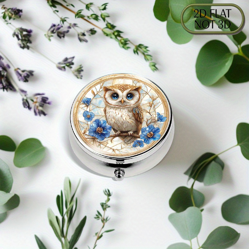 Travel Accessories As Gifts - Płaskie, przenośne, okrągłe metalowe pudełko na