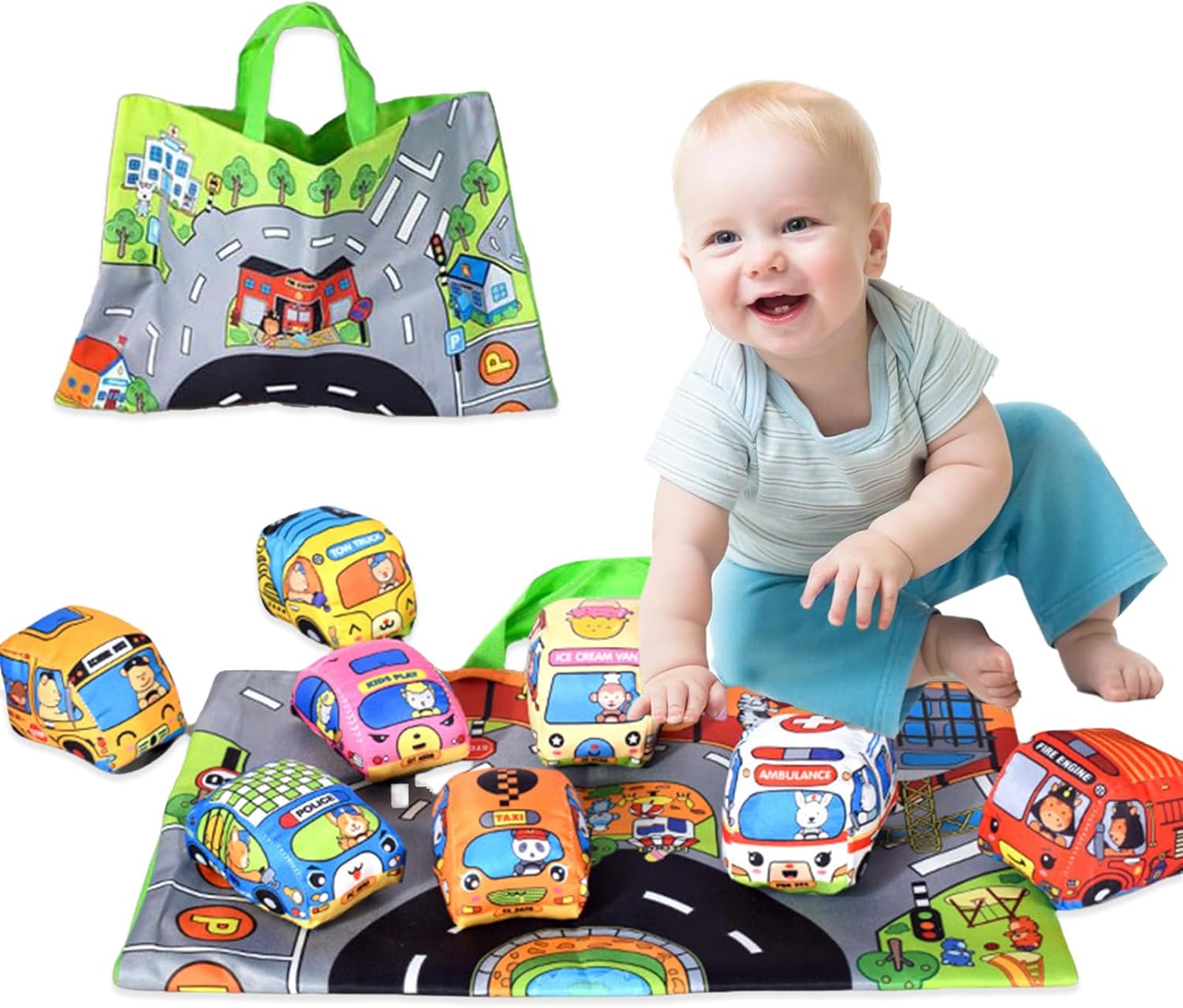 Travel Accessories Baby - Zabawka samochodowa z miękkiej tkaniny dla